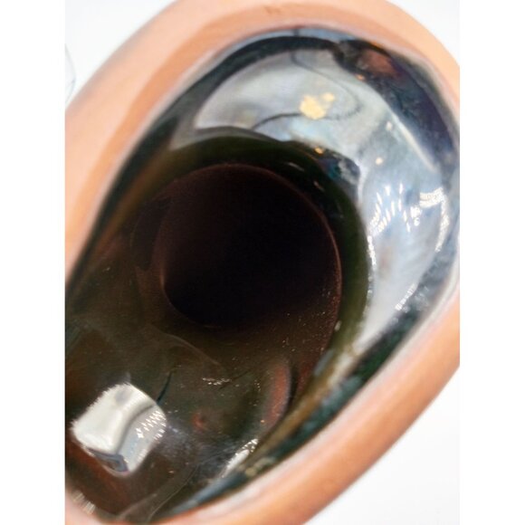 Ceramic Duck Vintage Figurine Green Black Glazed 5.25 Inches Baby Duckling - Picture 10 of 14